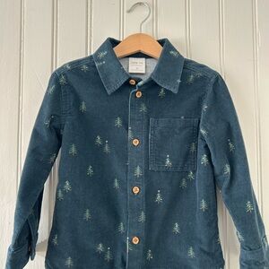Boys 3t Corduroy Christmas Tree Button Down
